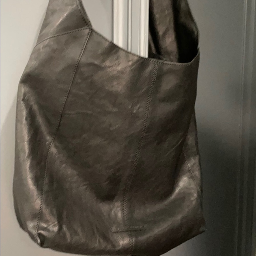 Large Lucky Brand Leather shoulder strap bag. NWT